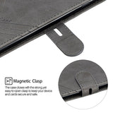 For iPhone 6 plus / 6S plus / 7 plus / 8 plus Denim Pattern Solid Color Flip Wallet PU Leather Protective Phone Case with Buckle & Bracket gray