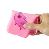 For Samsung A10 Cartoon Lovely Coloured Painted Soft TPU Back Cover Non-slip Shockproof Full Protective Case with Lanyard Rose red