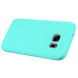 for Samsung S7 Cute Candy Color Matte TPU Anti-scratch Non-slip Protective Cover Back Case Light blue