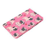 For Samsung T580 PU Laptop Protective Case with Front Snap Color Painted Smart Stay Cover  Caring dog