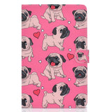 For Samsung T580 PU Laptop Protective Case with Front Snap Color Painted Smart Stay Cover  Caring dog