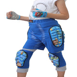 Kids Boys Girls 3D Protection Hip EVA Paded Short Pants Protective Gear Guard Pad Ski Skiing Skating Snowboard   Blue M