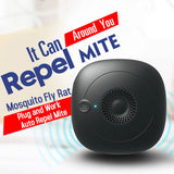 Ultrasonic Pest Repeller Dust Mite Controller Killer for Home Room Bed black
