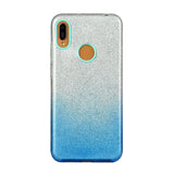 For Samsung A10/A50/A30S/A70/A20S Phone Case Gradient Color Glitter Powder Phone Cover with Airbag Bracket blue