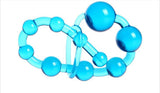 Jelly Anal Beads Orgasm Vagina Plug Play Pull Ring Ball Anal Stimulator Butt Beads sky blue