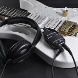 Guitar to USB Sound Player Sound Card Effector Interface Link Audio Cable Music Recording Adapter black