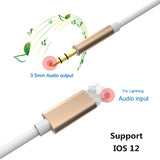 Lighting to 3.5mm Male Jack Aux Audio Extension Cable for 7 8 Plus X XS XR MAX Car Speaker Connector Adapter Cord black