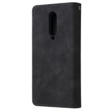 For One plus 8 Zipper Purse Leather Mobile Phone Cover with Cards Slot Phone Bracket 1 black