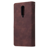 For One plus 8 Zipper Purse Leather Mobile Phone Cover with Cards Slot Phone Bracket 1 black