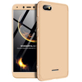 For XIAOMI Redmi 6A Ultra Slim PC Back Cover Non-slip Shockproof 360 Degree Full Protective Case  gold_XIAOMI Redmi 6A