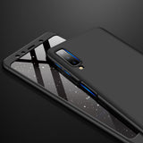 For Samsung A7 2018 3 in 1 360 Degree Non-slip Shockproof Full Protective Case Blue black blue_Samsung A7 2018