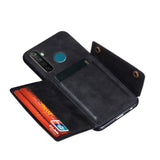 For OPPO Realme 5/5 Pro Mobile Phone Shell Buckle Closure Wallet Design Overall Protective Smartphone Cover  black