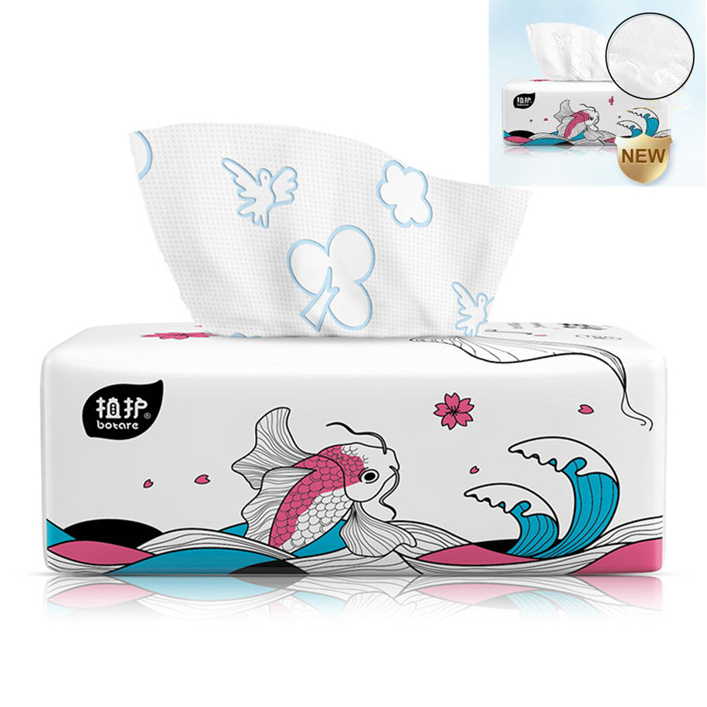 Multi-Fold Embossing Toilet Paper 100 Sheets Tissue for Bathroom Home Resturant 1 bag