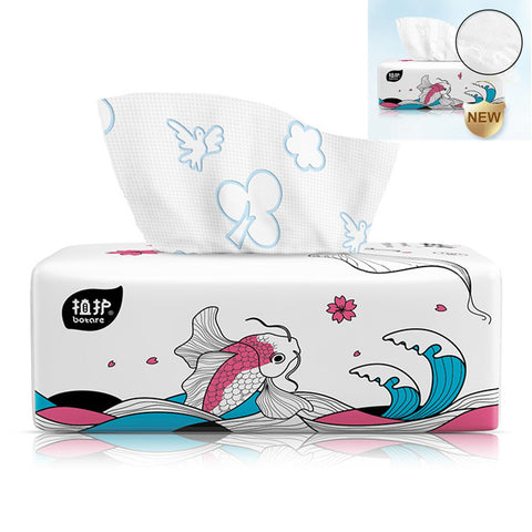 Multi-Fold Embossing Toilet Paper 100 Sheets Tissue for Bathroom Home Resturant 1 bag