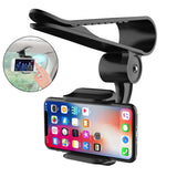 Universal 360 Car Clip Sun Visor Cell Phone Holder Mount Stand GPS Holder in Car Mobile Clip red