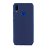 For Redmi 7 Lovely Candy Color Matte TPU Anti-scratch Non-slip Protective Cover Back Case Navy