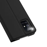 DUX DUCIS for Samsung A21s/A51 5G Magnetic Protective Case Bracket with Card Slot Leather Mobile Phone Cover black