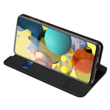 DUX DUCIS for Samsung A21s/A51 5G Magnetic Protective Case Bracket with Card Slot Leather Mobile Phone Cover black