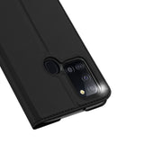 DUX DUCIS for Samsung A21s/A51 5G Magnetic Protective Case Bracket with Card Slot Leather Mobile Phone Cover black