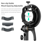 S2 S-Type Speedlite Bracket  Plastic Portable for Godox V1?V860II?AD200?S black