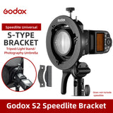 S2 S-Type Speedlite Bracket  Plastic Portable for Godox V1?V860II?AD200?S black