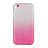 For iphone 6/6S/6 plus/6S plus/7/8/SE 2020 Phone Case Gradient Color Glitter Powder Phone Cover with Airbag Bracket Pink