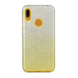 For Samsung A10/A50/A30S/A70/A20S Phone Case Gradient Color Glitter Powder Phone Cover with Airbag Bracket yellow