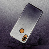 For Samsung A10/A50/A30S/A70/A20S Phone Case Gradient Color Glitter Powder Phone Cover with Airbag Bracket black