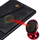 For OPPO A9 2020/Realme XT/Reno 2 Mobile Phone Shell Classic Textured Pattern Buckle Closure Design Anti-fall Smartphone Case  black
