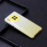 For HUAWEI Mate 30/Nova 5I pro/Mate 30 Pro/PSmart /Y5P/Y6P 2020 Phone Case Gradient Color Glitter Powder Phone Cover with Airbag Bracket yellow