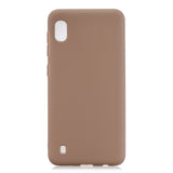 For Samsung A01/ A11/A21/A41/A51/A71/A81/A91 Mobile Phone Case Lovely Candy Color Matte TPU Anti-scratch Non-slip Protective Cover Back Case 9 brown