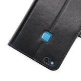 For HUAWEI P10 Lite Leather Protective Phone Case with 9 Card Position Buckle Bracket Lanyard brown