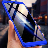 For Samsung A7 2018 3 in 1 360 Degree Non-slip Shockproof Full Protective Case blue_Samsung A7 2018