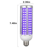 LED Germicidal Corn Lamp 60w Household Ultraviolet Germicidal Lamp Remote Control Mite Removal Ozone Sterilization Lamp With remote control (220V)