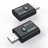 USB Bluetooth 5.0 Two in One Receiver Transmitter Audio Adapter black