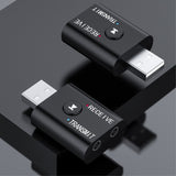 USB Bluetooth 5.0 Two in One Receiver Transmitter Audio Adapter black