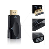 HDMI to VGA Video Converter HD Mini VGA Switcher black