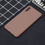 For Samsung A7 2018 Lovely Candy Color Matte TPU Anti-scratch Non-slip Protective Cover Back Case 9