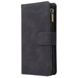 For Samsung A41 Mobile Phone Case Wallet Design Zipper Closure Overall Protection Cellphone Cover  1 black