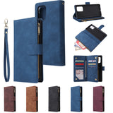 For Samsung S10 Lite 2020 Mobile Phone Case Wallet Design Zipper Closure Overall Protection Cellphone Cover  5 wine red