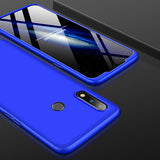 For OPPO realme3 Ultra Slim PC Back Cover Non-slip Shockproof 360 Degree Full Protective Case blue