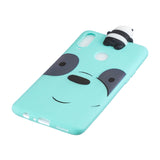 For Samsung A10S A20S Color Painting 3D Cartoon Animal Full Protective Soft TPU Mobile Phone Case Light blue