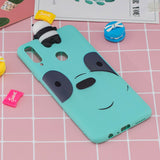 For Samsung A10S A20S Color Painting 3D Cartoon Animal Full Protective Soft TPU Mobile Phone Case Light blue
