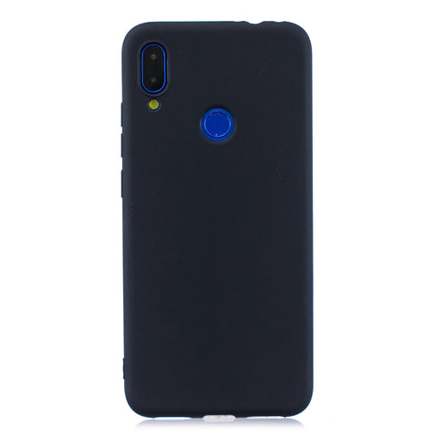 For Redmi 7 Lovely Candy Color Matte TPU Anti-scratch Non-slip Protective Cover Back Case black