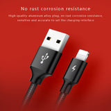 SIMU 1.2M Data Cable Of One Drag Three 2.4A Braided Fast Charging Mobile Phone Cable With USB Charging Plug blue