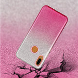 For Samsung A10/A50/A30S/A70/A20S Phone Case Gradient Color Glitter Powder Phone Cover with Airbag Bracket Pink