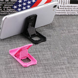 Portable Mini Mobile Phone Holder Foldable Desk Stand Holder 4 Degrees Adjustable Universal for iPhone black