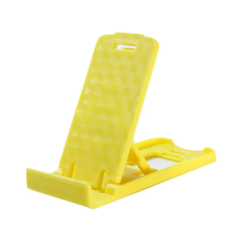 Portable Mini Mobile Phone Holder Foldable Desk Stand Holder 4 Degrees Adjustable Universal for iPhone yellow