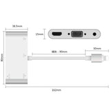 for HDMI VGA AV Adapter 4K Video Audio Conventor for iPhone/iPad/iPod to HDTV Projector Monitor Silver