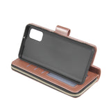 For Samsung A01/A21/A31/A41/A51 Pu Leather  Mobile Phone Cover Zipper Card Bag + Wrist Strap Rose gold